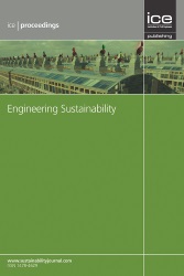 Front cover of ICE Proceedings journal Engineering Sustainability