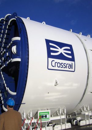 Photo of Crossrail Tunnel Boring Machine shield and cutter head at Herrenknecht factory