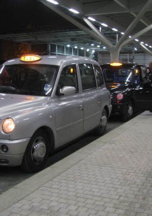 Photo of London taxis in newly opened taxi facility at Paddington station