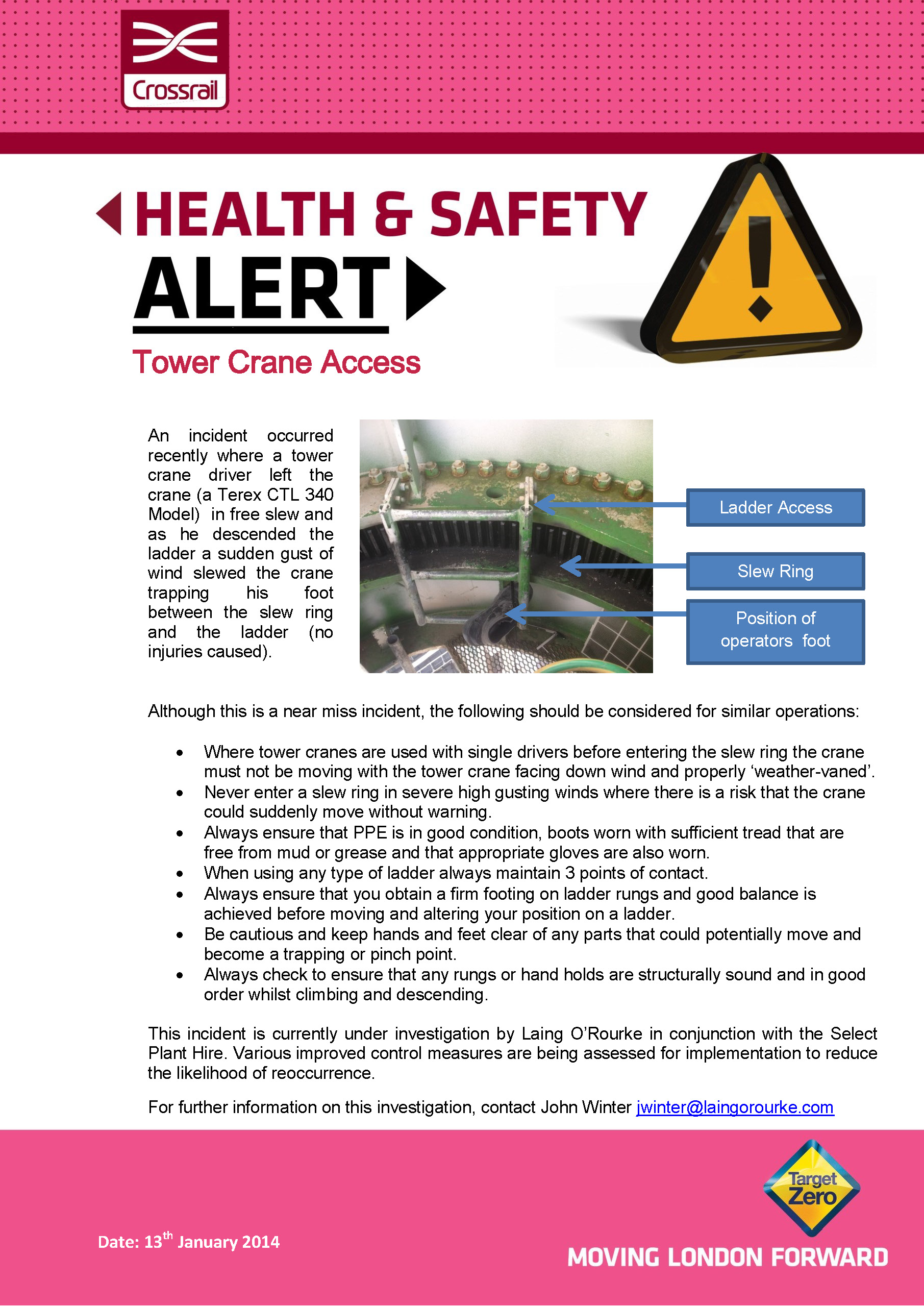 Safety Alerts Crossrail Learning Legacy