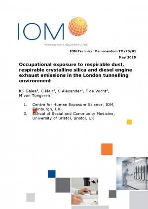 Occupational exposure to respirable dust, respirable crystalline silica and diesel engine exhaust emissions in the London tunnelling environment