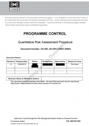 Quantitative Risk Assessment Procedure