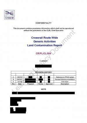 Crossrail Route Wide Generic Activities Land Contamination Report