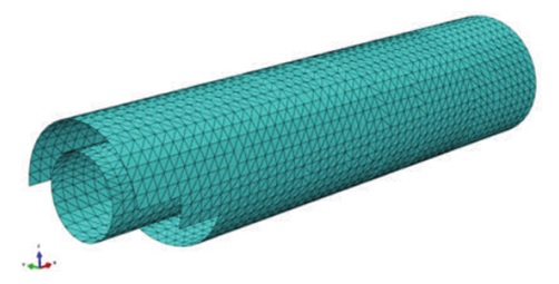 Figure 8 - Sequential excavation and support in the 3D FEA.
