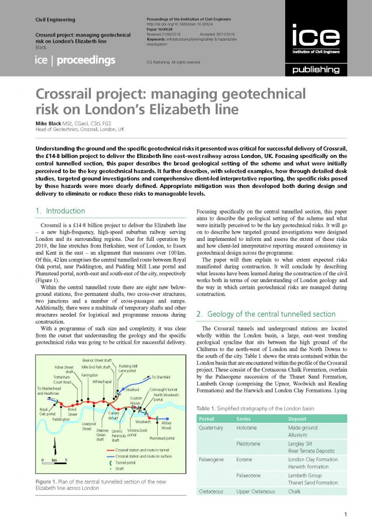 Civil Engineering - Crossrail Learning Legacy
