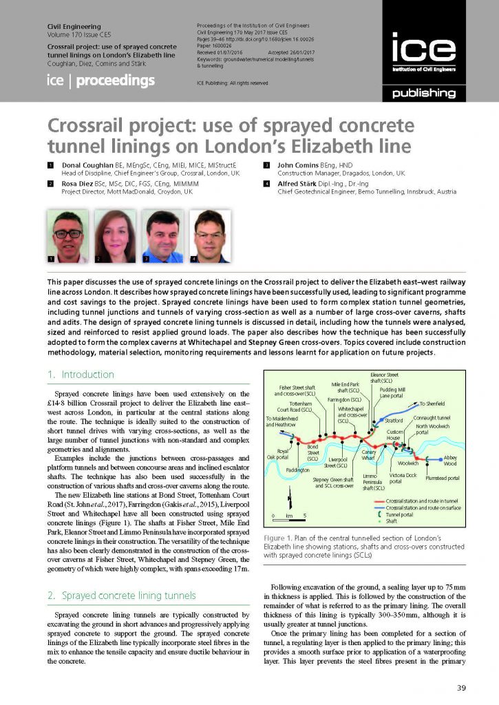 Crossrail Project: Use Of Sprayed Concrete Tunnel Linings On London's 