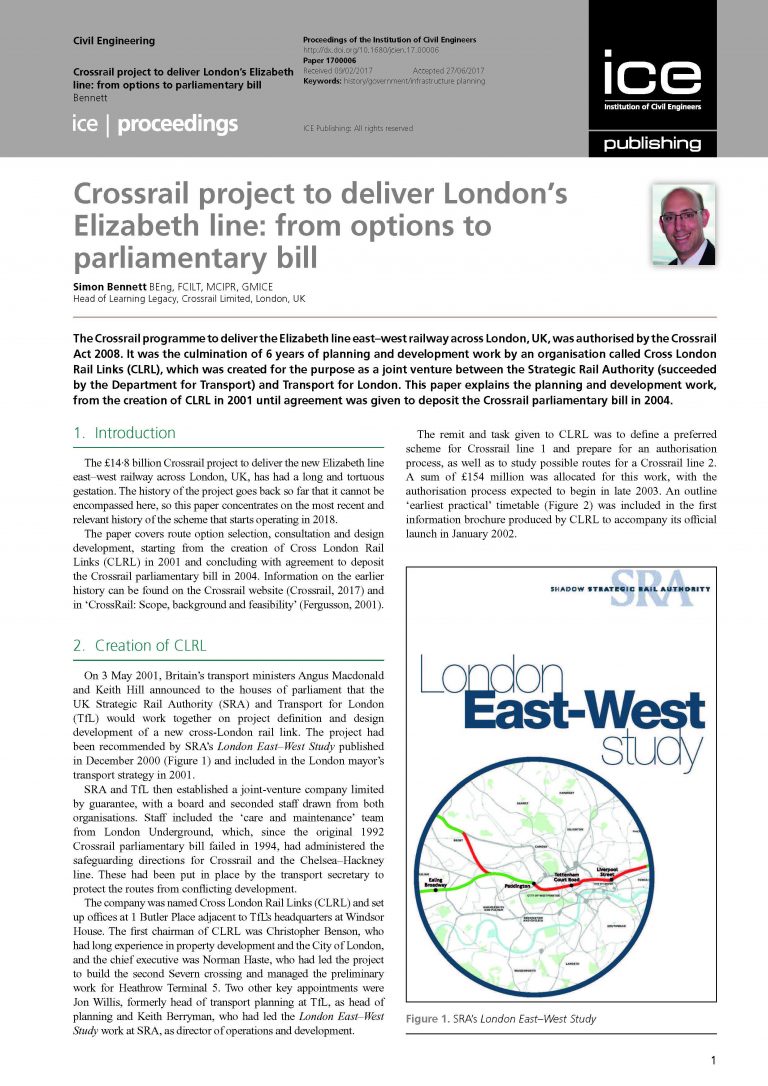 Project Initiation and Development - Crossrail Learning Legacy