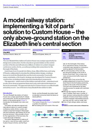 A model railway station: implementing a ‘kit of parts’ solution to Custom House – the only above-ground station on the Elizabeth line’s central section